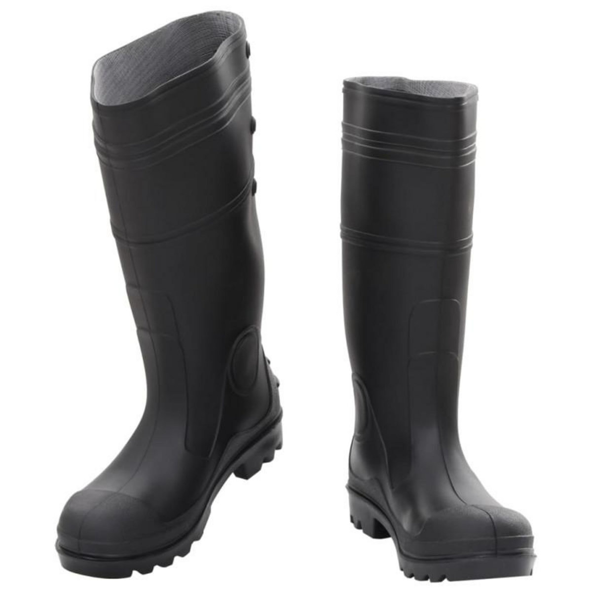 VIDAXL Bottes de pluie noir taille 39 PVC