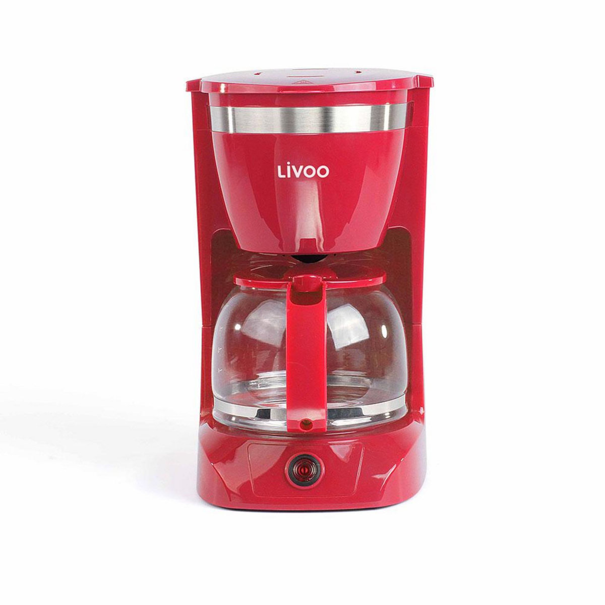 LIVOO Cafetière filtre 12 tasses 800w rouge - dod163r