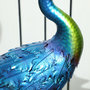 Voir la diapositive 5 : OUTSUNNY Statue de jardin paon H. 83 cm - décoration de jardin - métal bleu