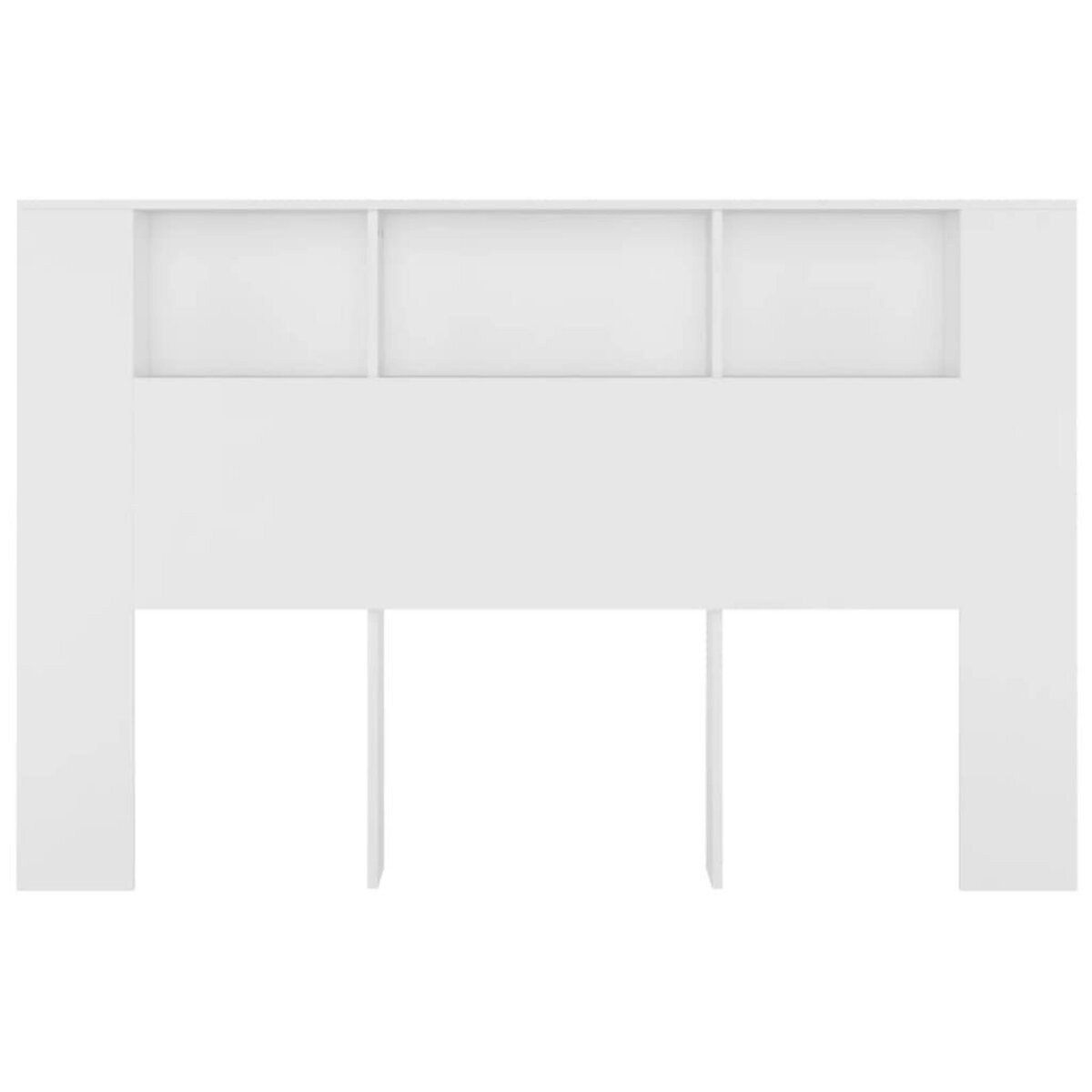 VIDAXL Armoire de tete de lit Blanc 160x18,5x104,5 cm