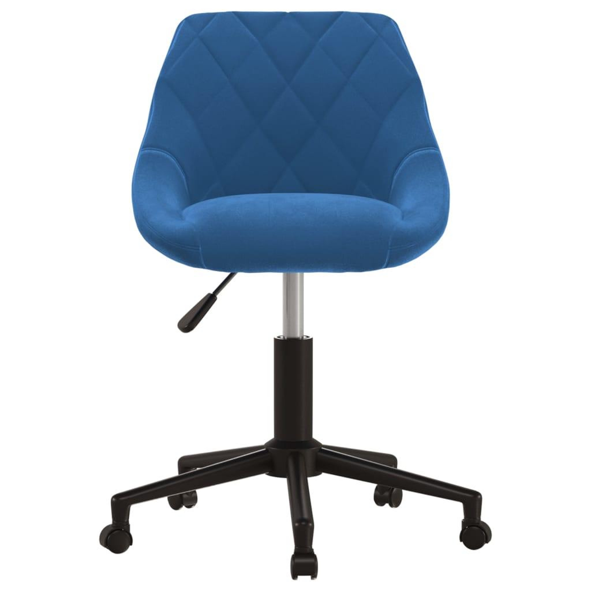 Voir la diapositive 3 : VIDAXL Chaise pivotante de bureau Bleu Velours