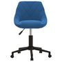 Voir la diapositive 3 : VIDAXL Chaise pivotante de bureau Bleu Velours