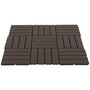 OUTSUNNY Caillebotis - dalles terrasse - lot de  9 - emboîtables, installation très simple - petits carreaux composite plastique imitation bois chocolat