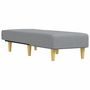 Voir la diapositive 3 : VIDAXL Chaise longue gris clair tissu