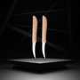 Voir la diapositive 4 : NIROSTA Lot de 2 couteaux de cuisine éplucheur manche en bois 16 cm Nirosta