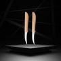 Voir la diapositive 4 : NIROSTA Lot de 2 couteaux de cuisine éplucheur manche en bois 16 cm Nirosta