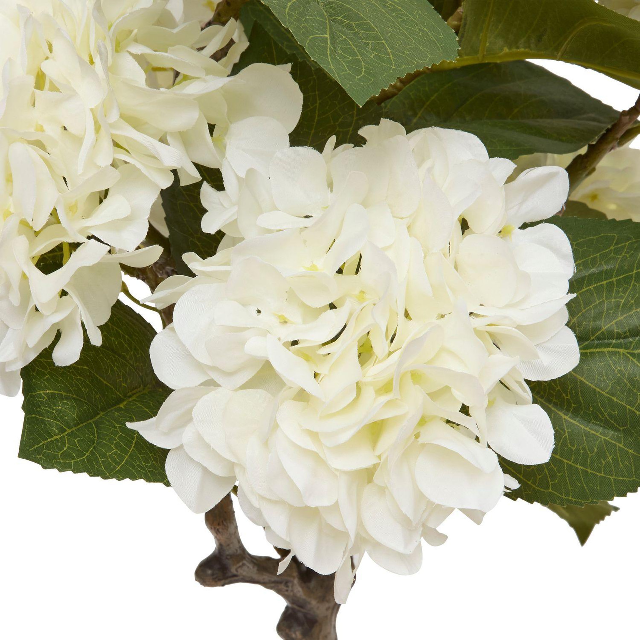 Voir la diapositive 3 : ATMOSPHERA Fleurs d'hortensia artificielles mika - blanc