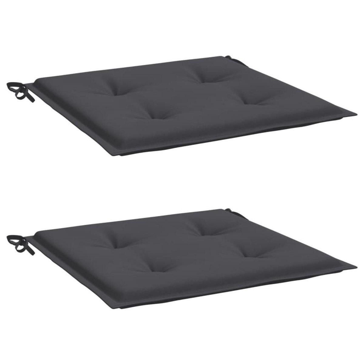 VIDAXL Coussins de chaise de jardin lot de 2 anthracite 50x50x3 cm