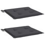 Voir la diapositive 3 : VIDAXL Coussins de chaise de jardin lot de 2 anthracite 50x50x3 cm