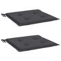 Voir la diapositive 3 : VIDAXL Coussins de chaise de jardin lot de 2 anthracite 50x50x3 cm
