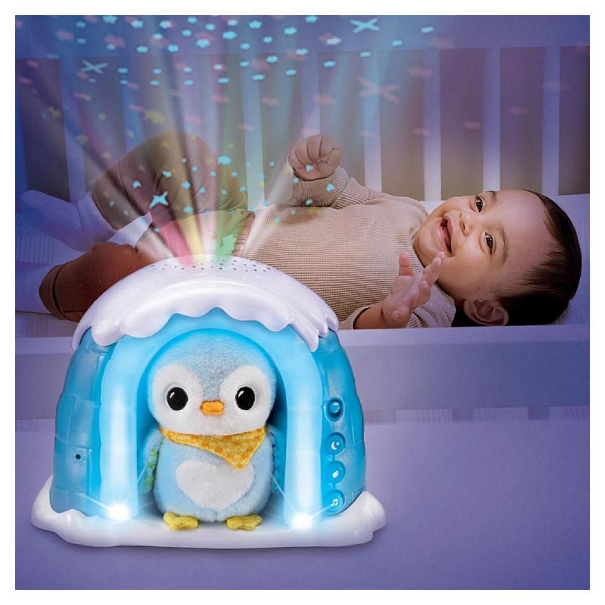 VTECH Veilleuse Musicale P'tit Pingouin avec Projection Étoilée pour Bébé