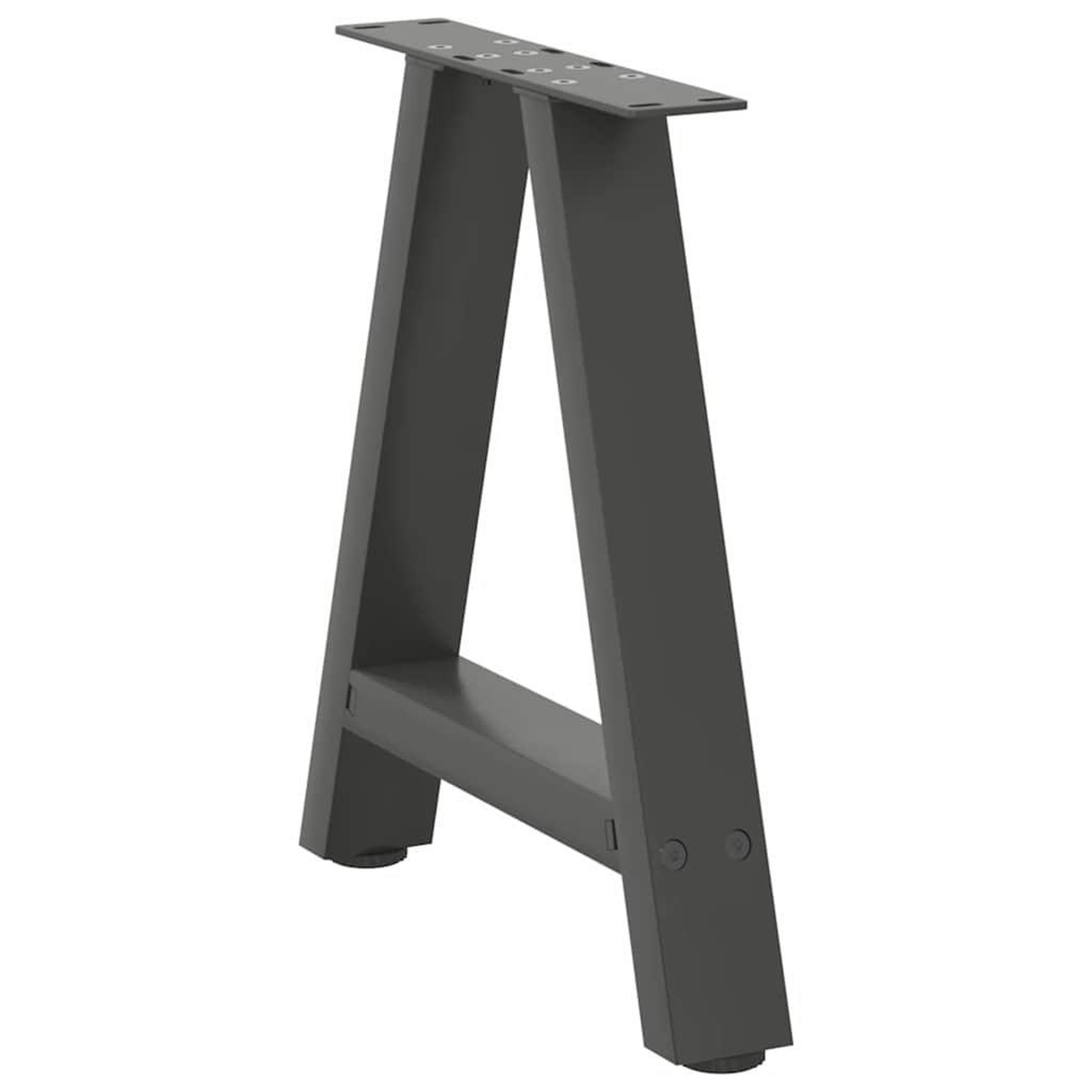 Voir la diapositive 4 : VIDAXL Pieds de table basse forme de A 2 pcs anthracite 50x(42-43) cm