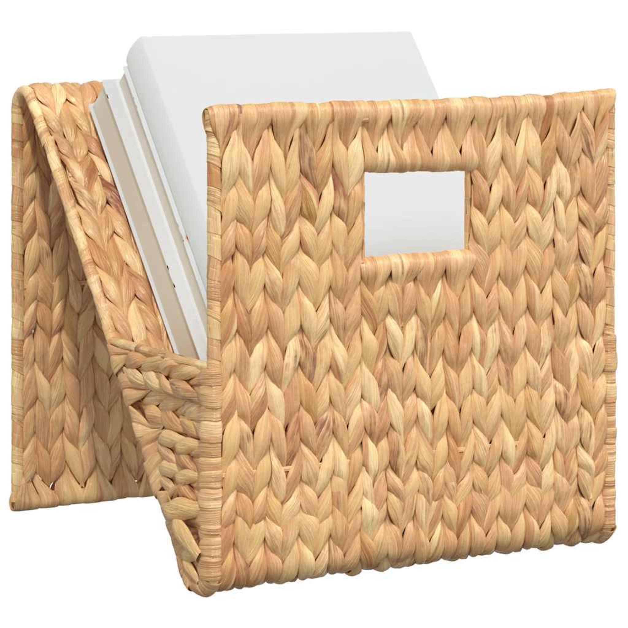 Voir la diapositive 3 : VIDAXL Porte-revue 31 x 31 x 31 cm jacinthe d'eau