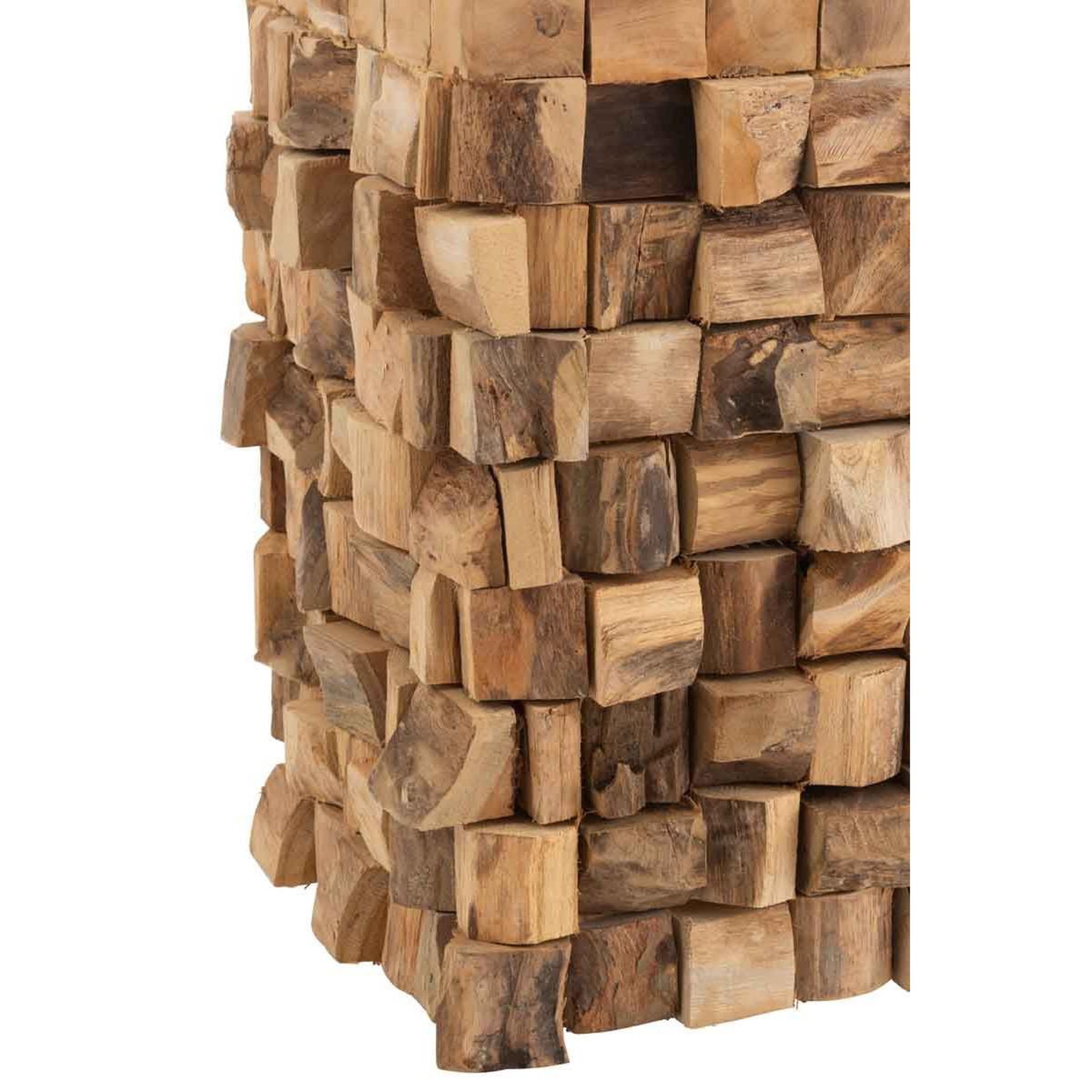 Voir la diapositive 3 : J-LINE Table d'appoint en teck  mivida  45cm naturel