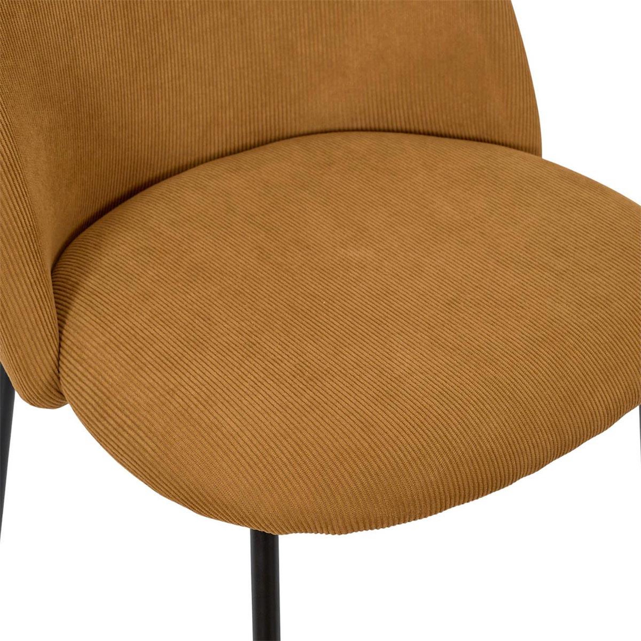 Voir la diapositive 6 : The Home Deco Factory Lot de 4 chaises côtelées arches  jules  78cm jaune
