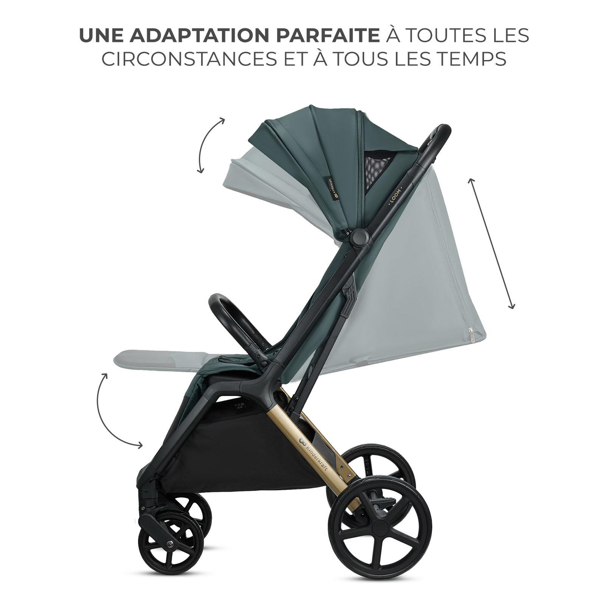 Voir la diapositive 4 : KINDERKRAFT Poussette loom pratique et confortable