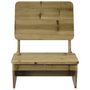 Voir la diapositive 3 : VIDAXL Chaise de jardin 60x64x70,5 cm bois de pin impregne