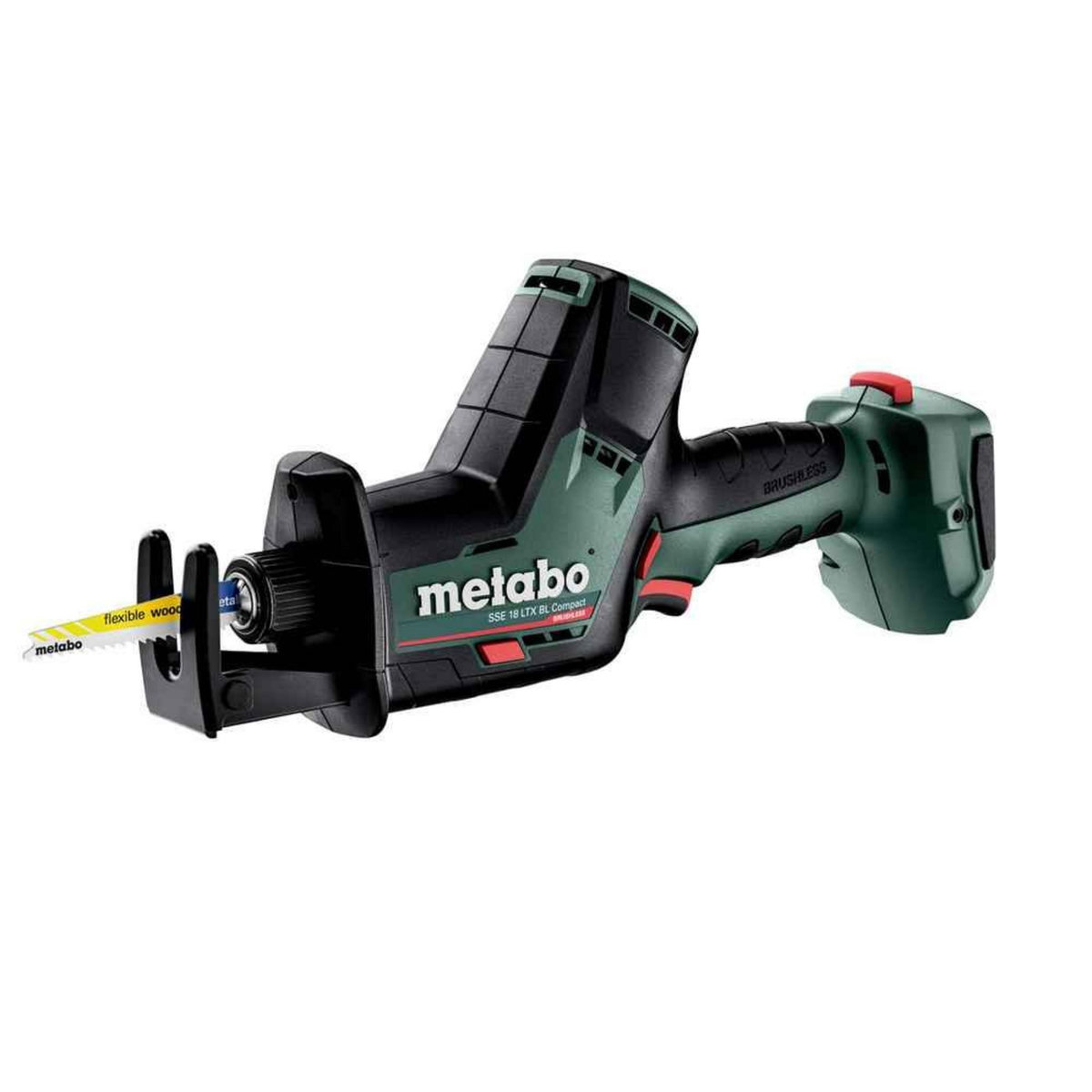 METABO SAS Scie sabre 18 V SSE 18 LTX BL Compact - Pick+Mix (sans batterie), coffret Metabox