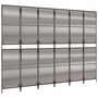 Voir la diapositive 4 : VIDAXL Cloison de separation 6 panneaux marron resine tressee