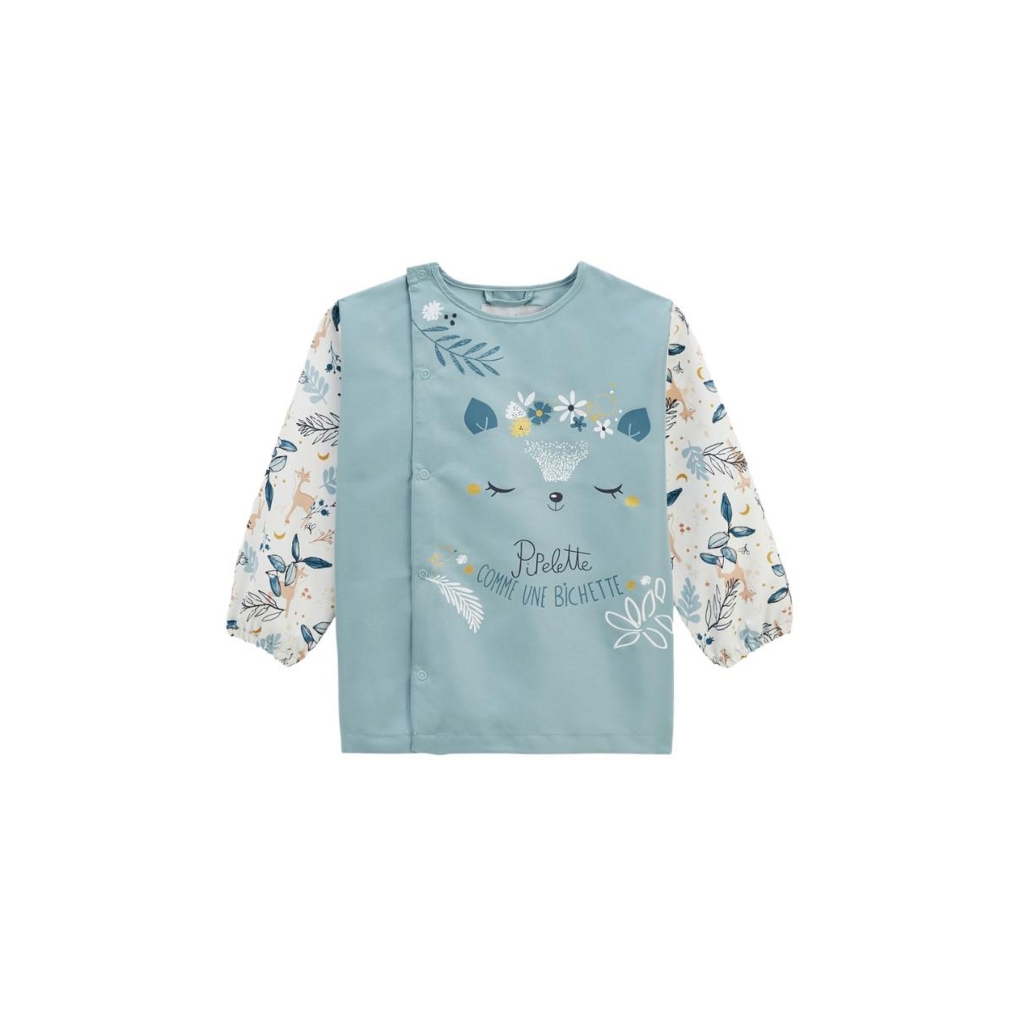 Petit Béguin Tablier enfant Alma. Coloris disponibles : Bleu