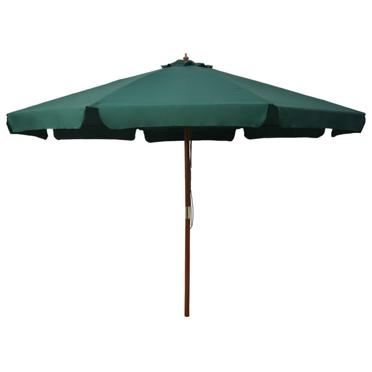 VIDAXL Parasol d'exterieur avec mat en bois 330 cm Vert
