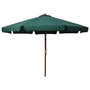 Voir la diapositive 1 : VIDAXL Parasol d'exterieur avec mat en bois 330 cm Vert