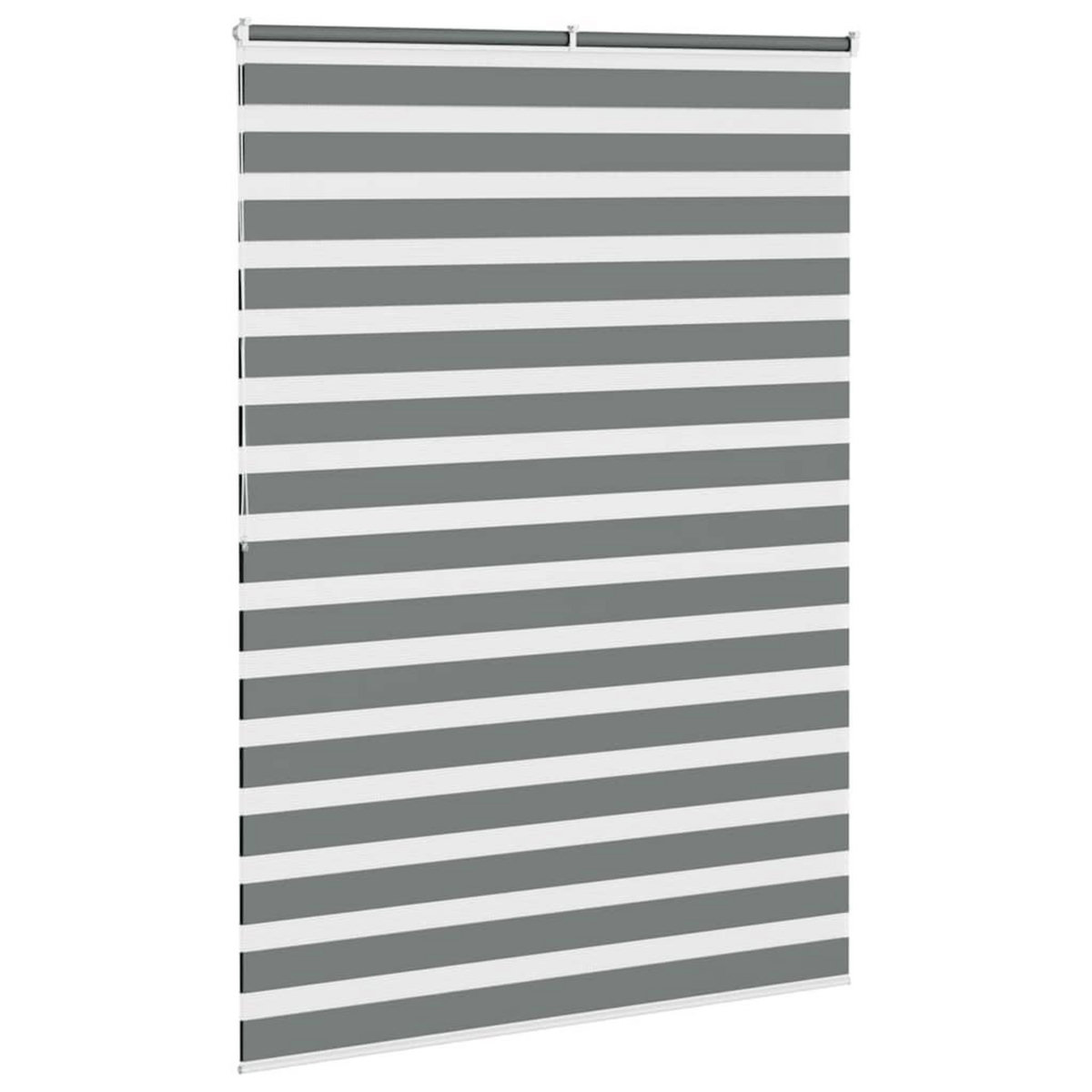 VIDAXL Store zebre gris fonce largeur du tissu 150,9 cm polyester