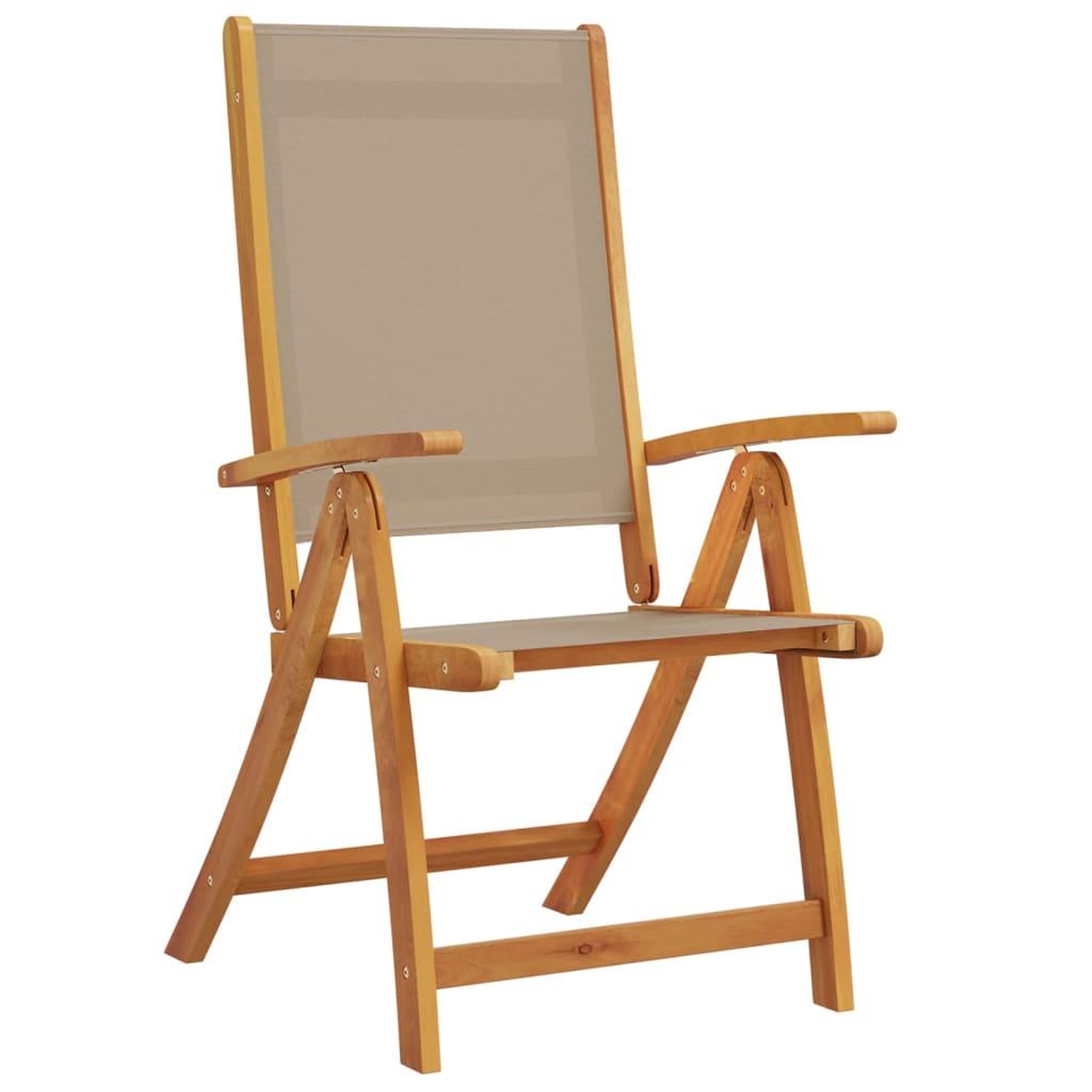 Voir la diapositive 4 : VIDAXL Ensemble a manger de jardin 5pcs bois d'acacia solide textilene