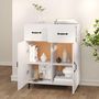 Voir la diapositive 3 : VIDAXL Buffet blanc 69,5x34x90 cm bois d'ingenierie