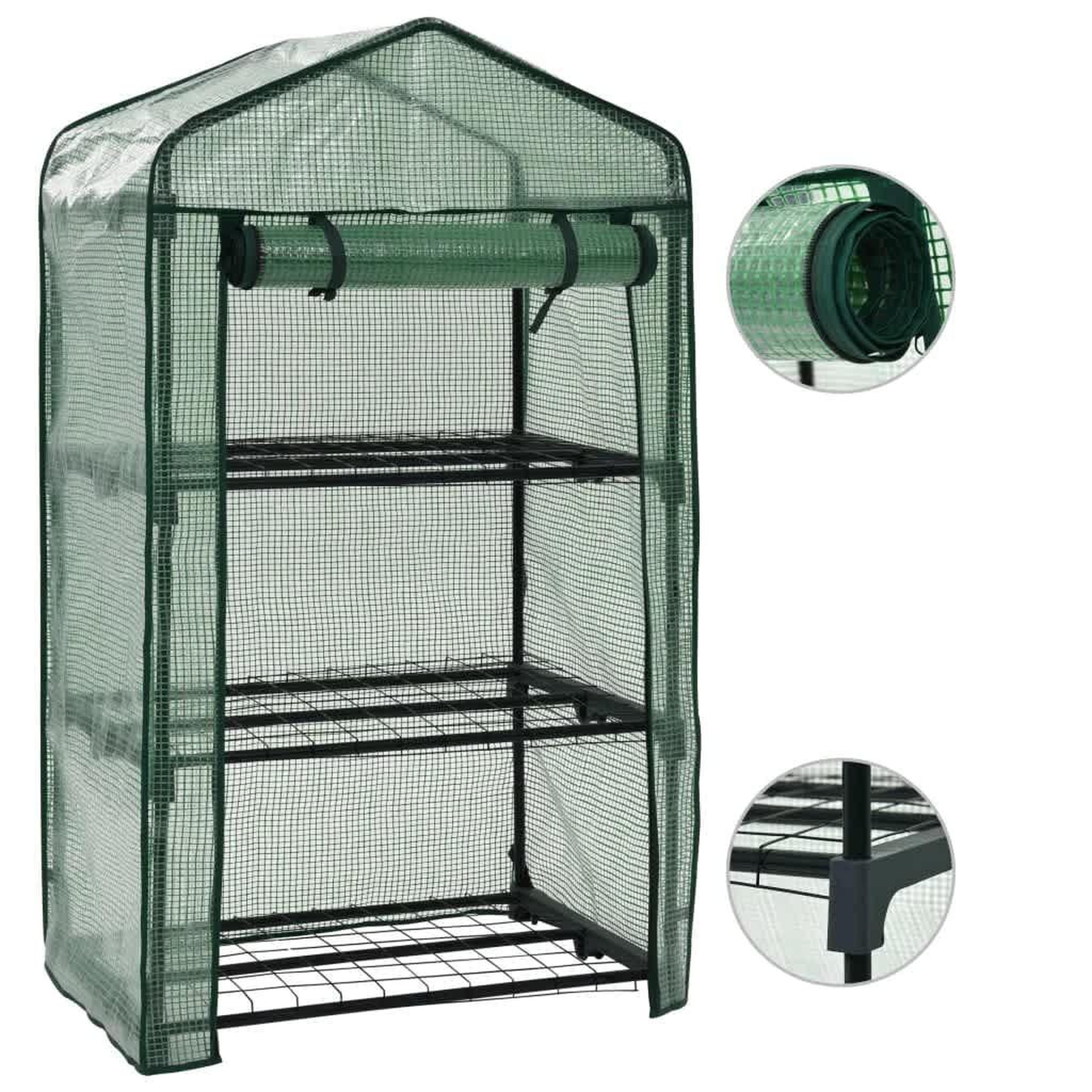 VIDAXL Mini-serre a 3 niveaux 69x49x125 cm