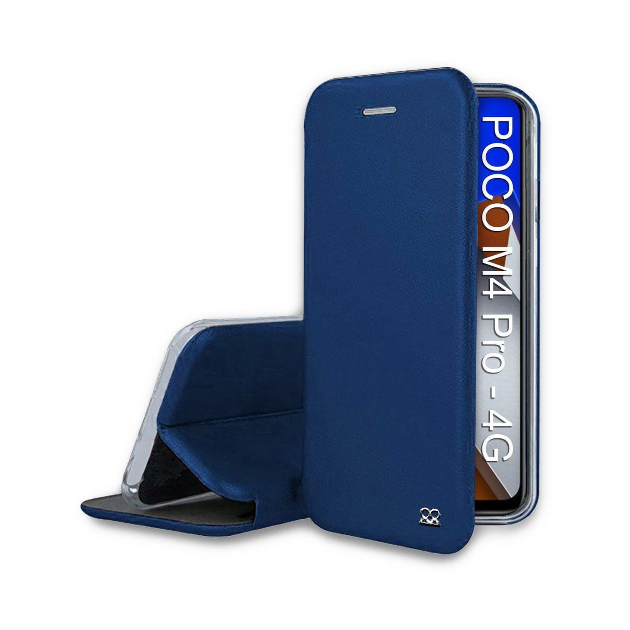 IBROZ Etui xiaomi poco m4 pro 4g cuir bleu