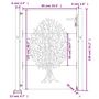 Voir la diapositive 6 : VIDAXL Portail de jardin 105x130 cm acier corten conception de l'arbre