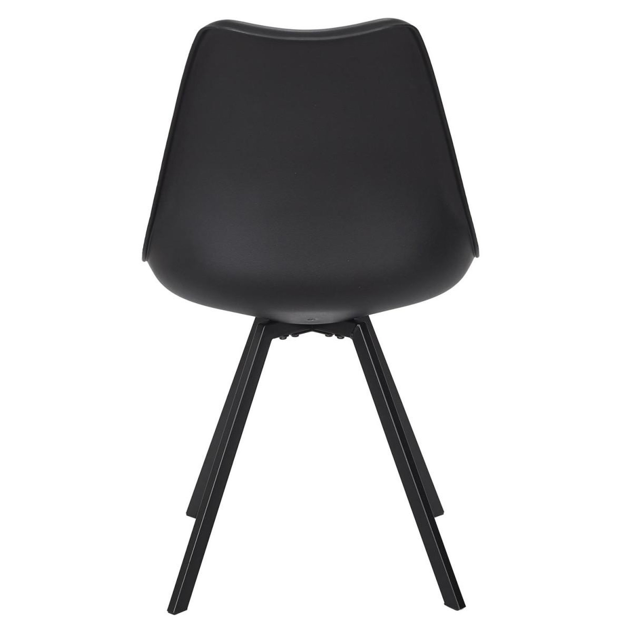 Voir la diapositive 6 : The Home Deco Factory Lot de 4 chaises avec coussin  atome  82cm noir