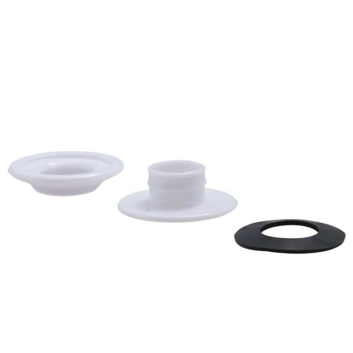  Lot de 10 oeillets auto perforants pour bâches  Blanc