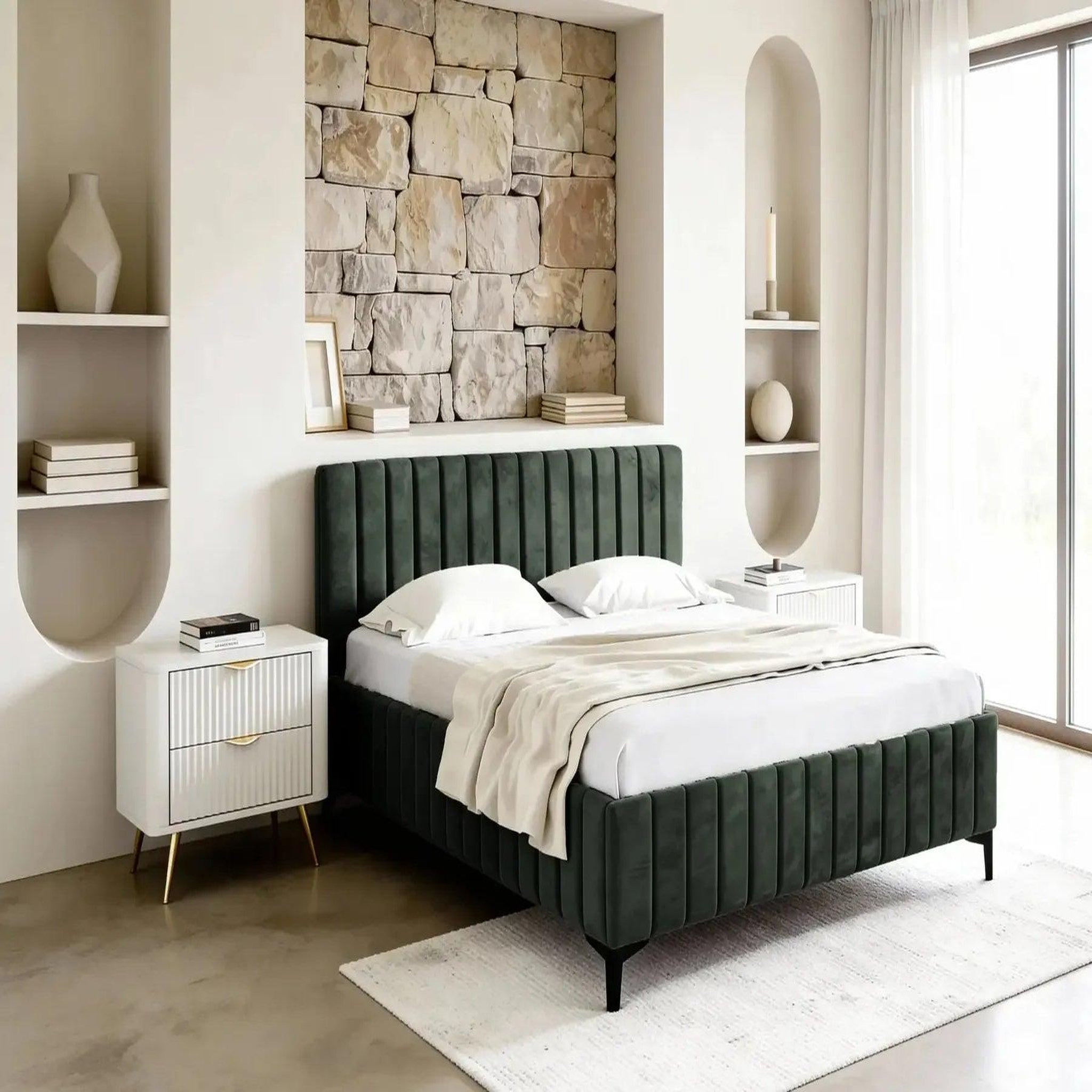 Voir la diapositive 2 : CASANOVA PARIS Eden - lit coffre tissu velours