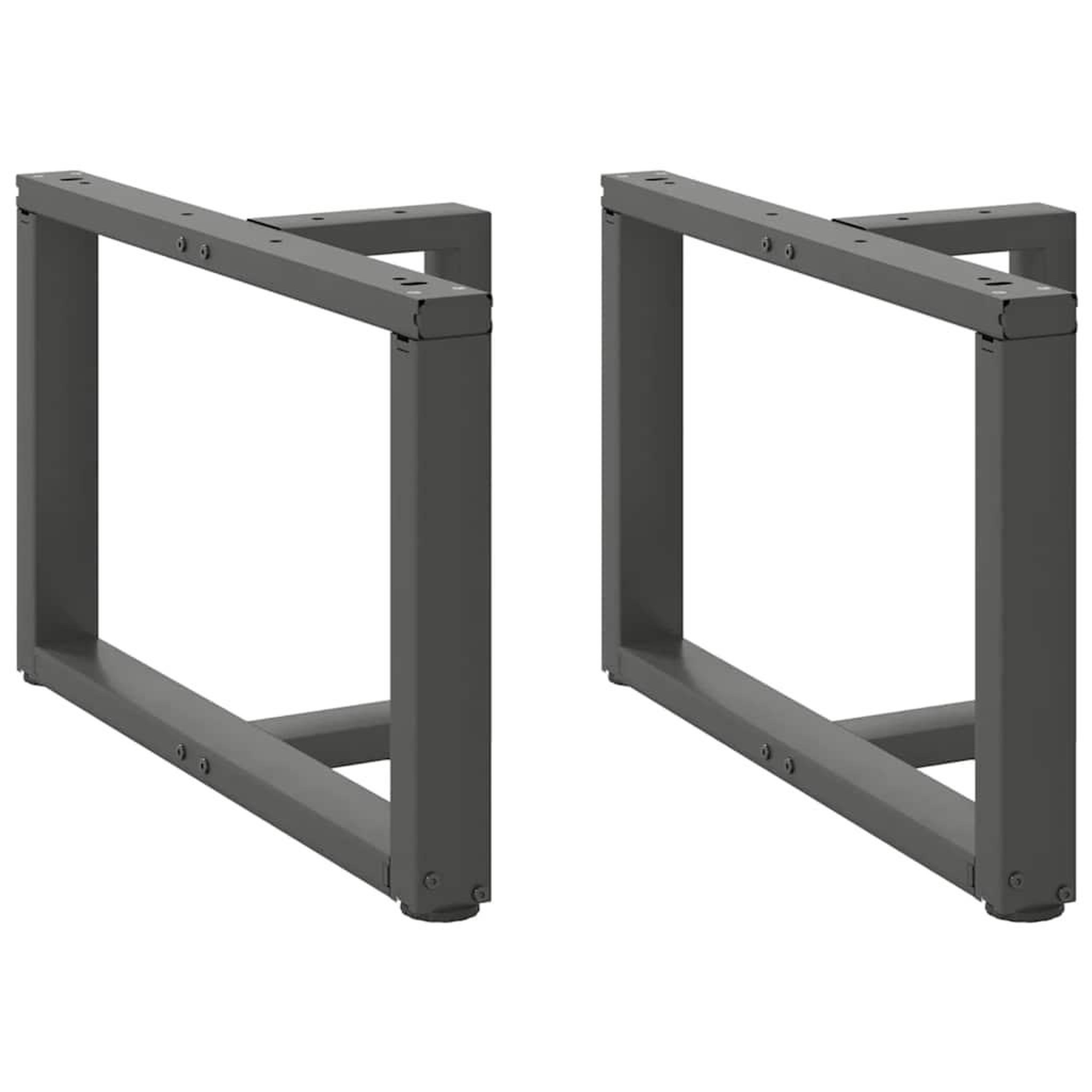 VIDAXL Pieds de table basse forme de T 2pcs anthracite 60x25x(42-43)cm