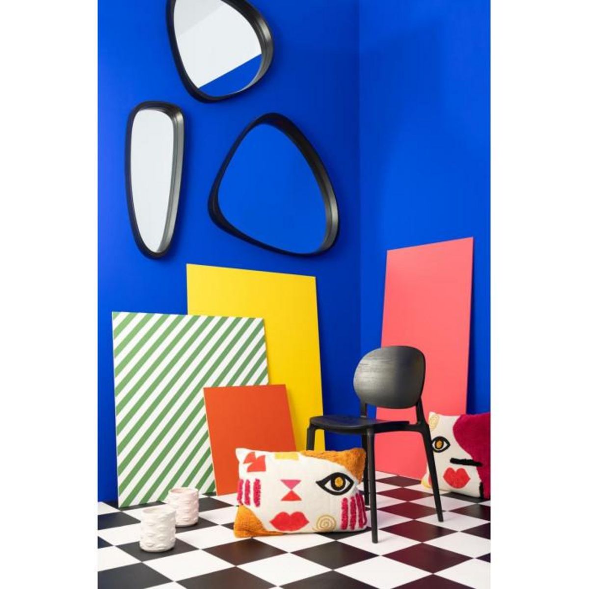 Paris Prix Coussin Design Abstrait  Pop Art  50x50cm Multicolore