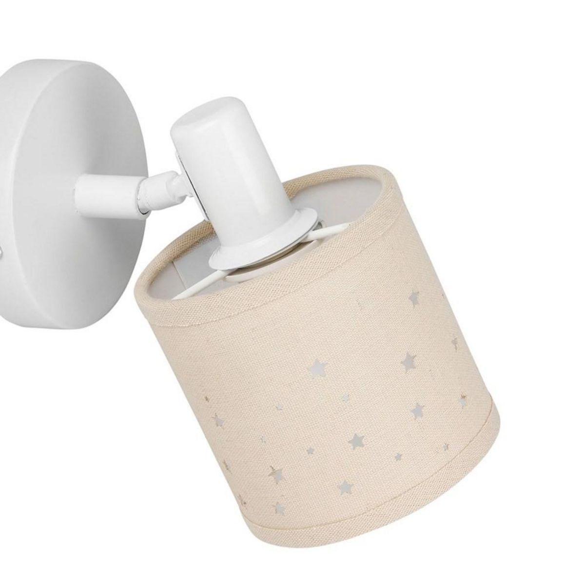 OSTARIA Spot patère orientable 1 abat-jour Lin beige