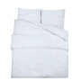 Voir la diapositive 2 : VIDAXL Ensemble de housse de couette Blanc 155x220 cm Microfibre