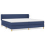 Voir la diapositive 1 : VIDAXL Sommier a lattes de lit avec matelas Bleu 200x200 cm Tissu
