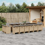 Voir la diapositive 1 : VIDAXL Ensemble a manger de jardin et coussins 17 pcs melange beige