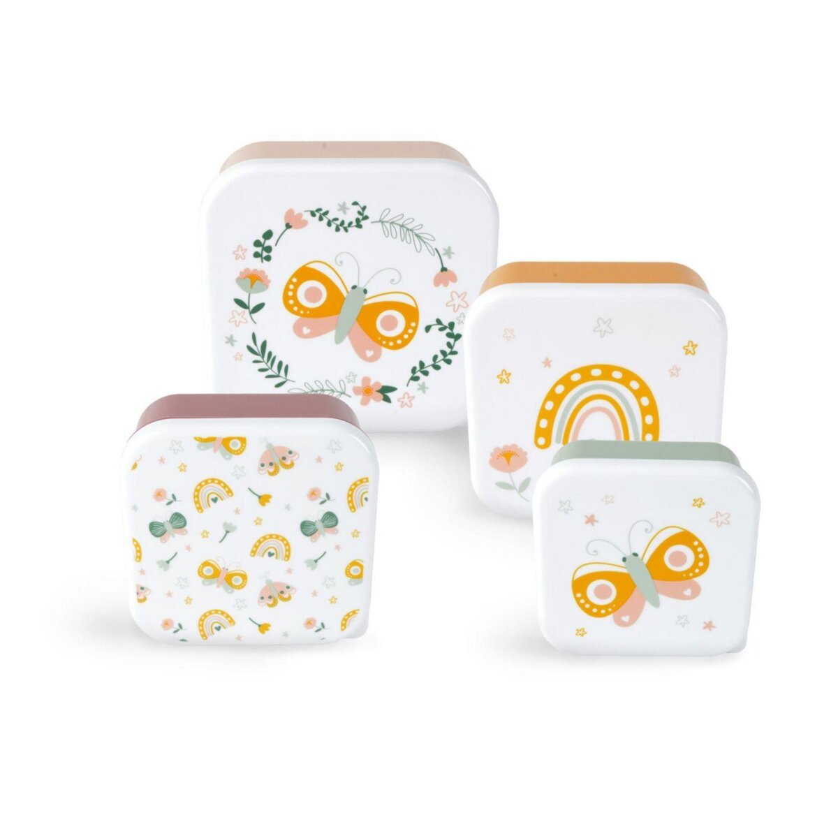 BEBE DOUCEUR Lot de 4 boites à goûter imprimées