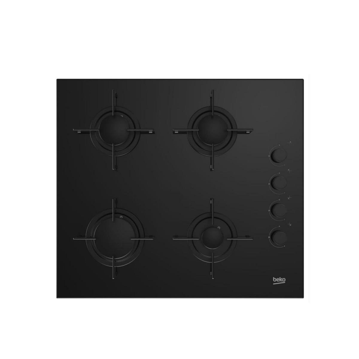 Beko Table de cuisson gaz 60cm 4 feux noir - HILG64120S