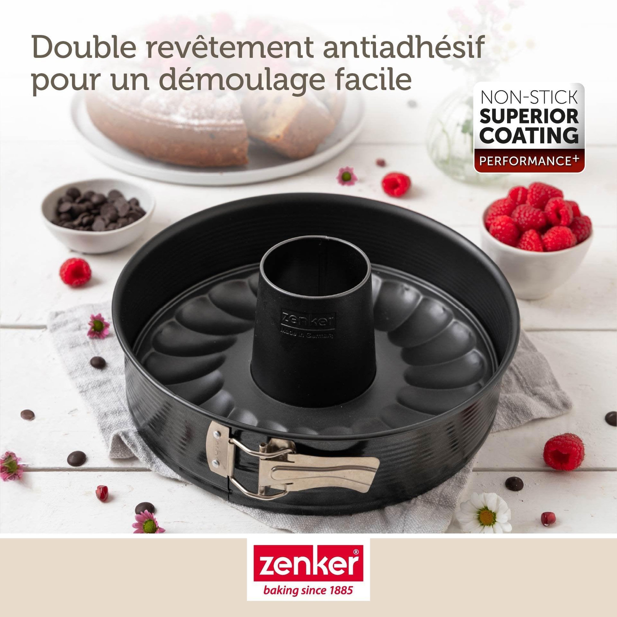 Voir la diapositive 6 : ZENKER Moule à manqué et à savarin double fond 26 cm zenker perfectback+
