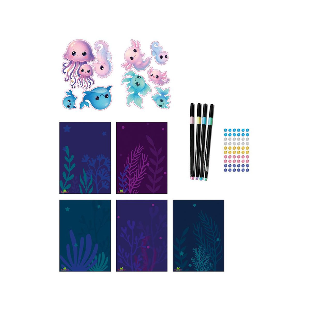 Au Sycomore Artissimo - PM Feutres métallisés - Bébés ocean