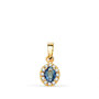 Voir la diapositive 1 : L'ATELIER D'AZUR Pendentif Or 18 Carats 750 Jaune et Zirconiums - Motif Ovale - Chaine Offerte