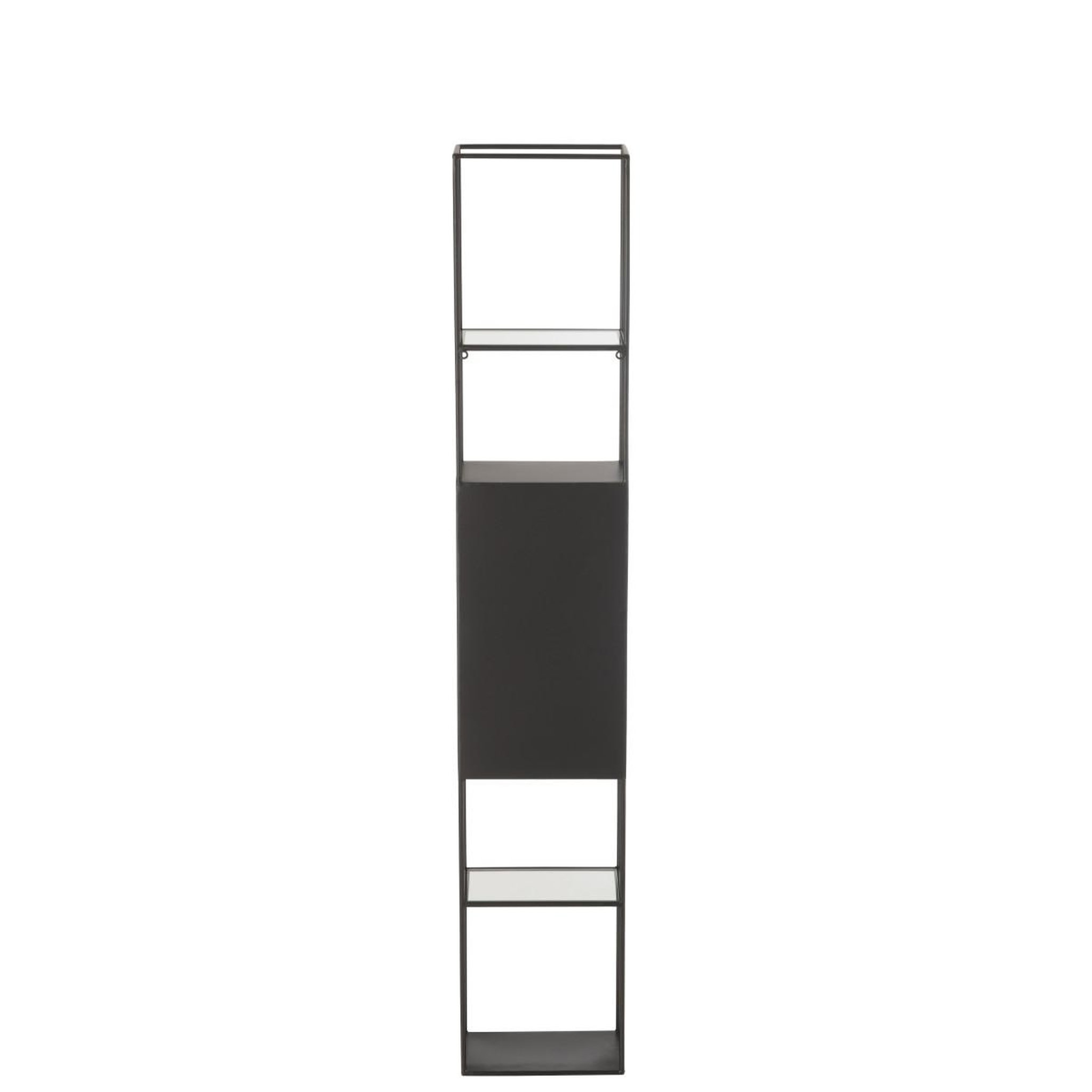 Voir la diapositive 4 : J-LINE Étagère 6 niveaux en métal  maryanne  140cm noir