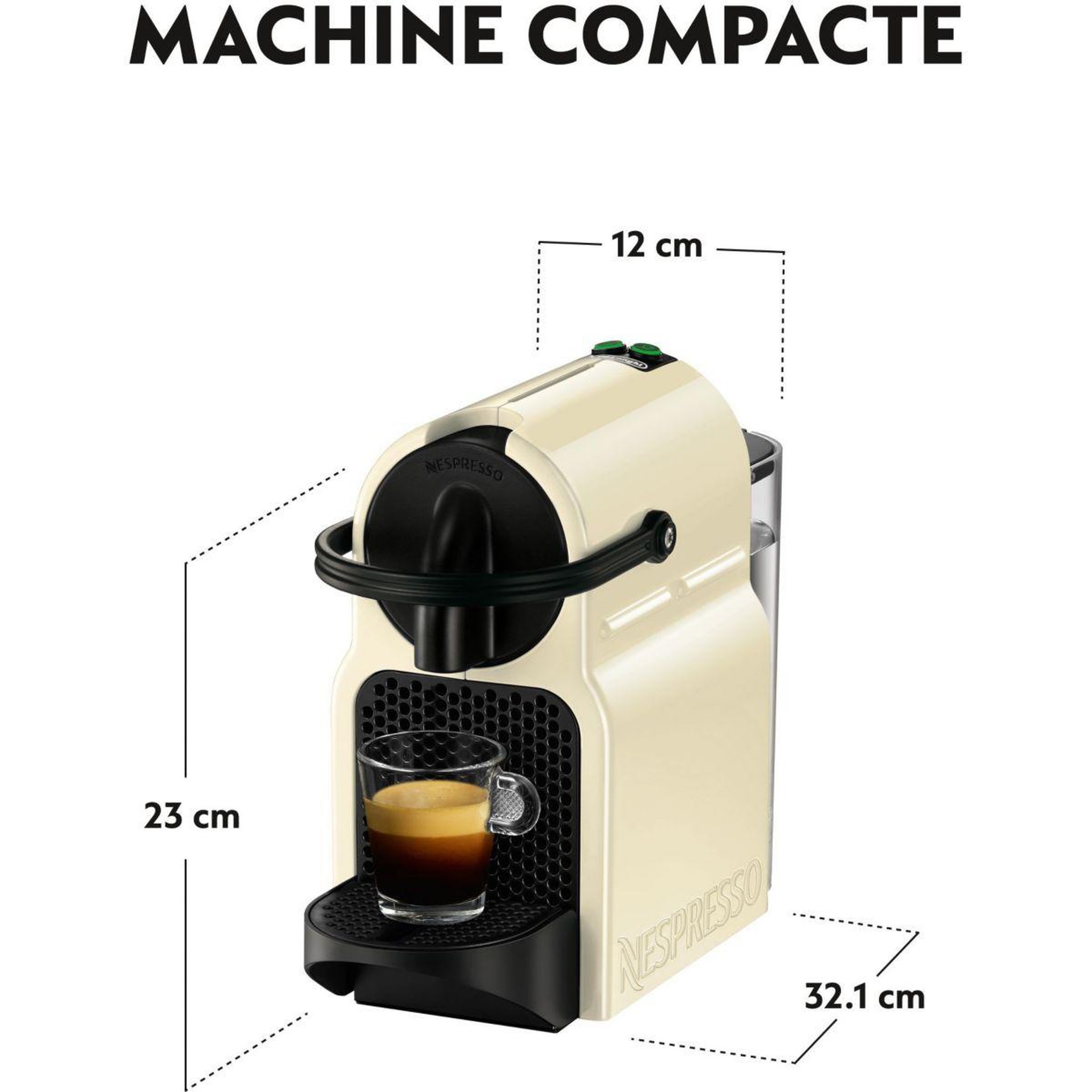 Voir la diapositive 3 : DELONGHI Nespresso en80.cw inissia vanille crème