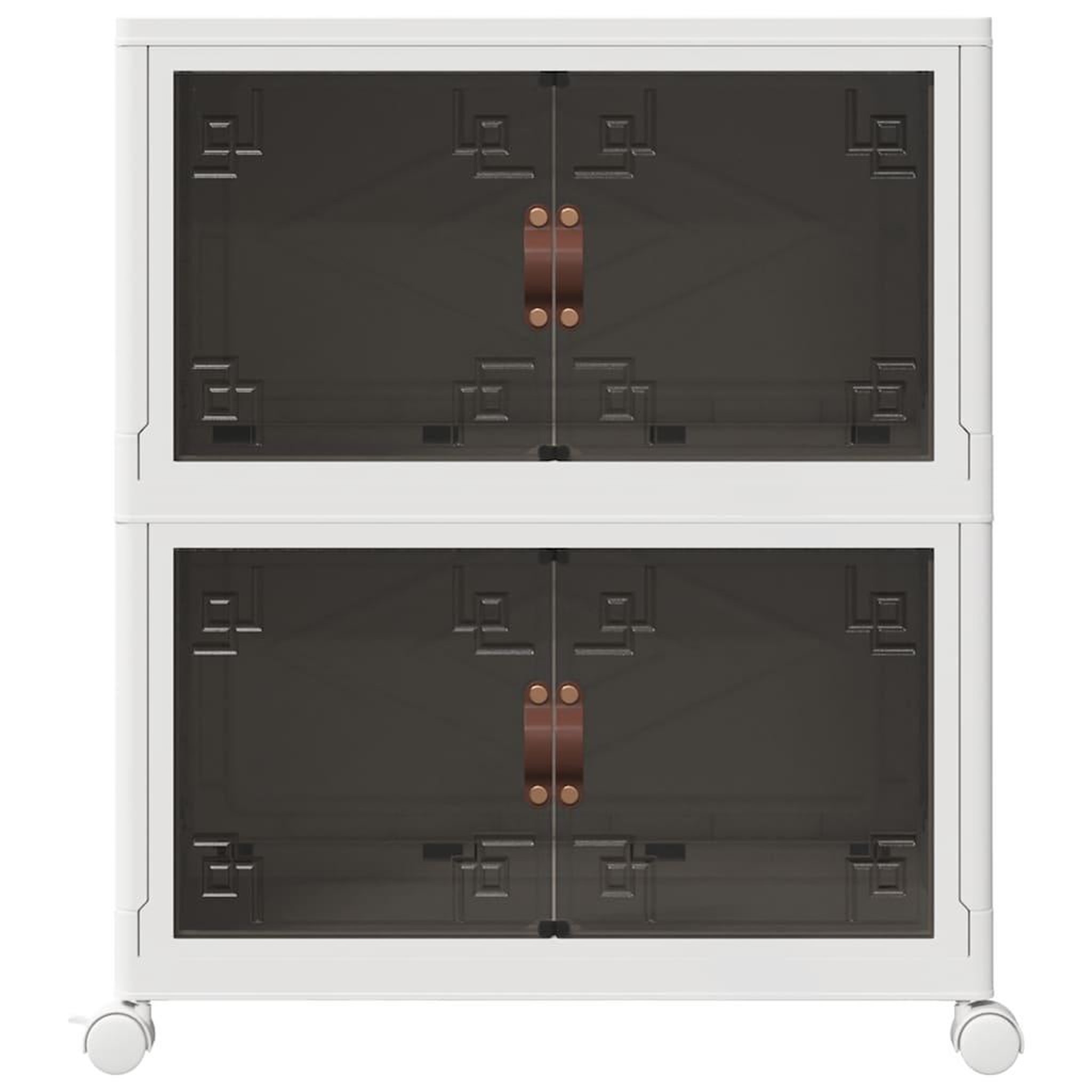 Voir la diapositive 4 : VIDAXL Boîte de rangement empilable avec roues a 2 niveaux 75 L