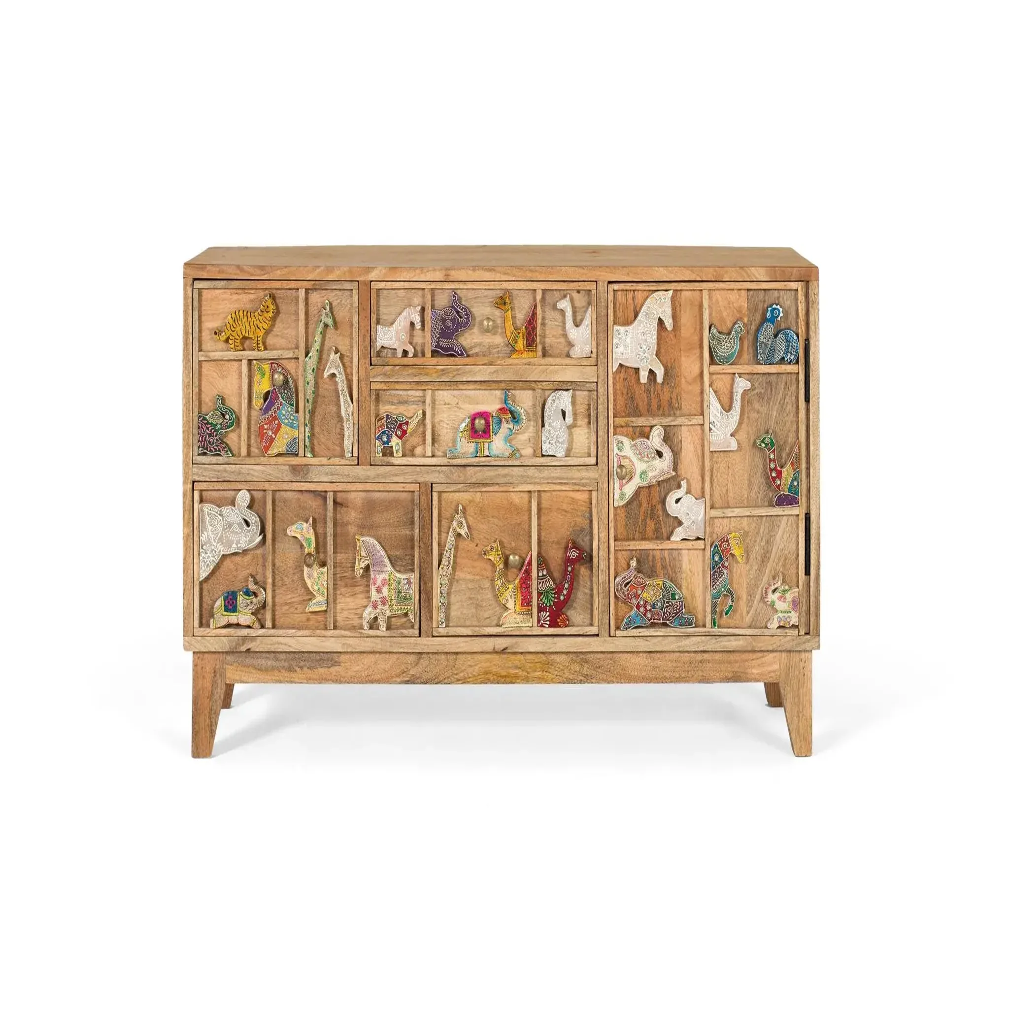 GINER Y COLOMER SL Commode en bois de manguier 100 cm style rustique vintage